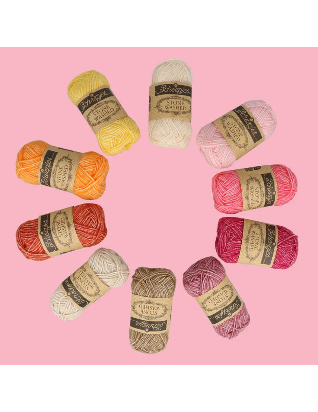 Scheepjes Stone Washed, lot de 10 x 25 g - Manifeste