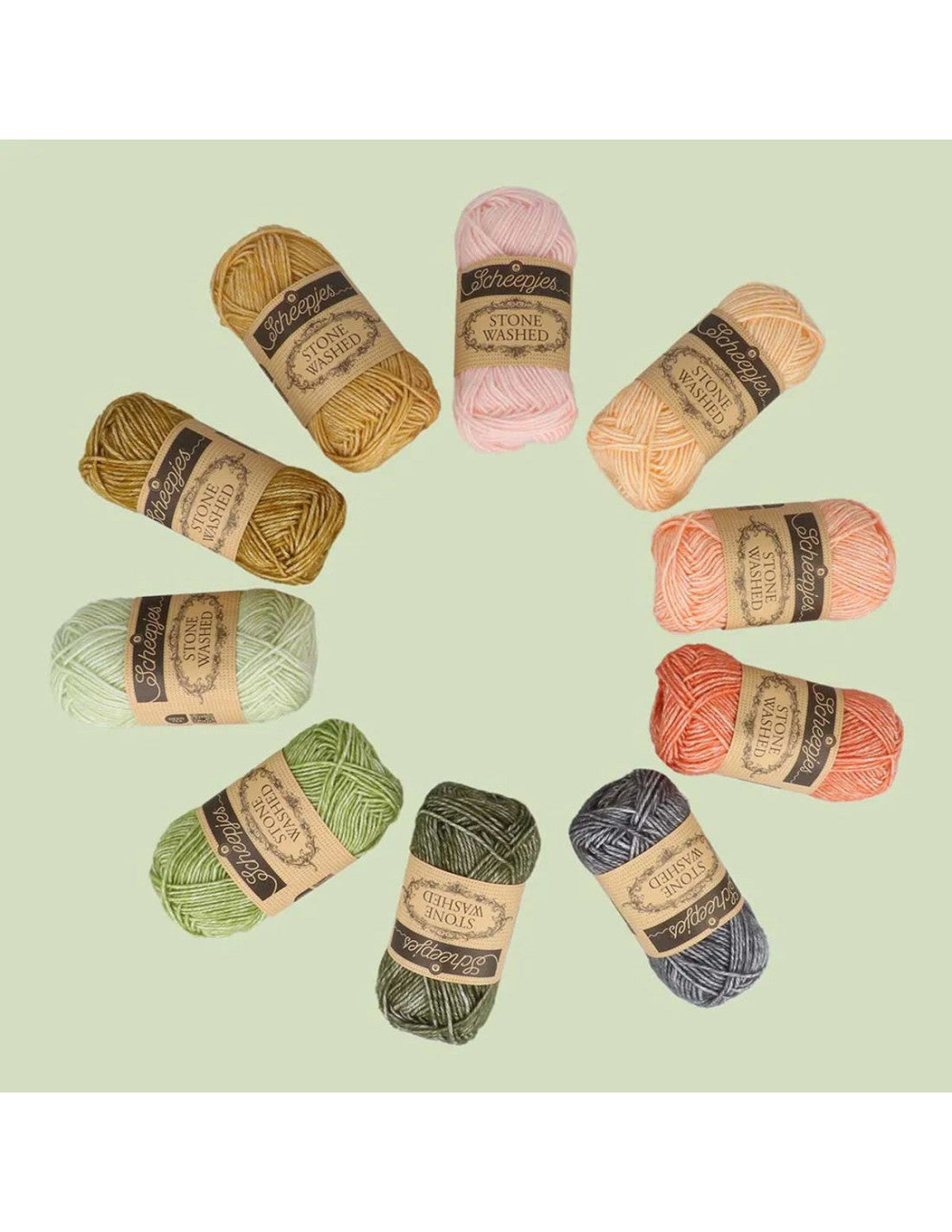 Scheepjes Stone Washed, lot de 10 x 25 g - Intentions