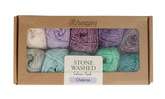 Scheepjes Stone Washed, lot de 10 x 25 g - Chakras